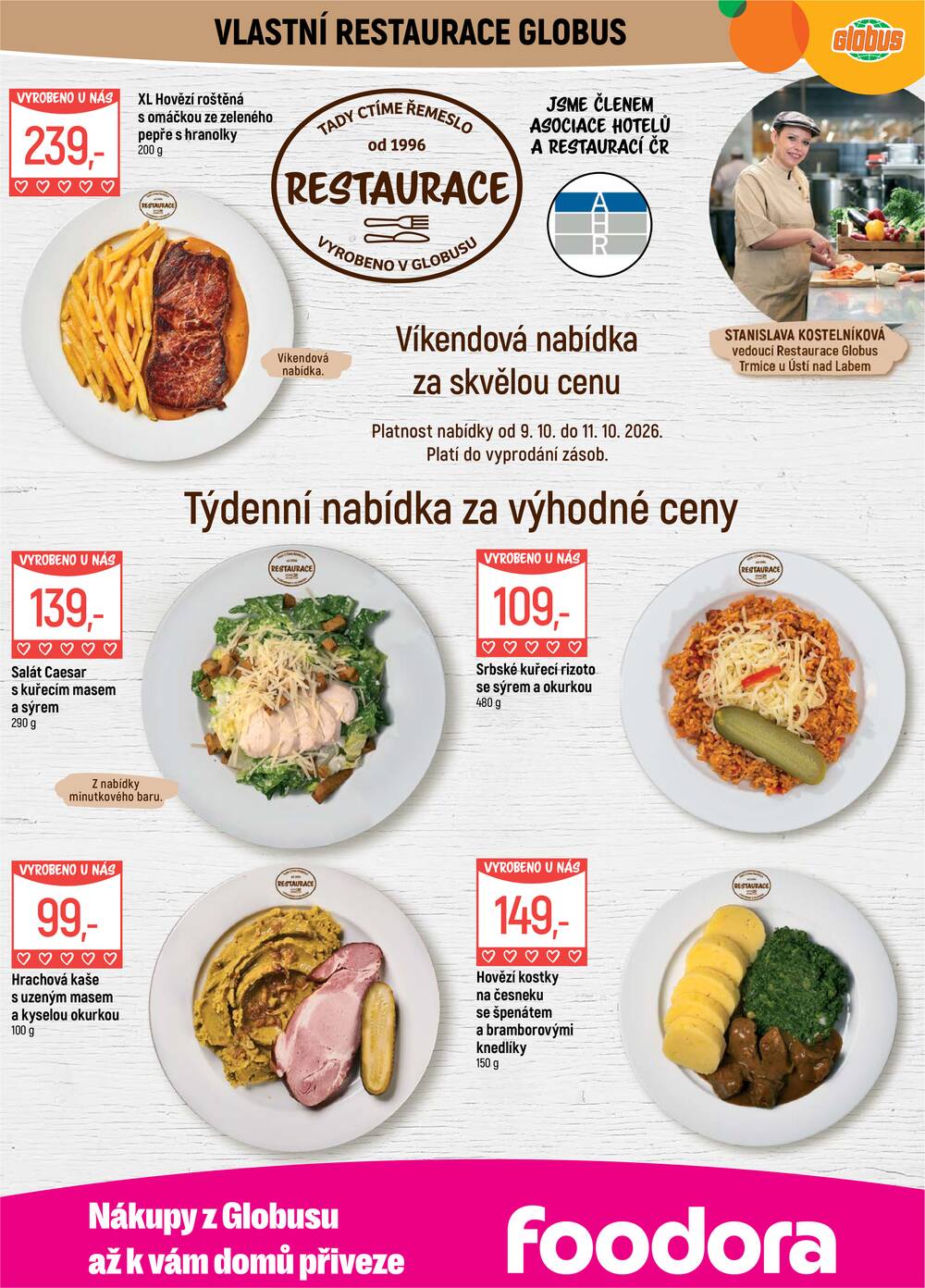 Akční leták Globus 7.10. - 13.10.2026 - Globus Trmice u Ústí nad Labem