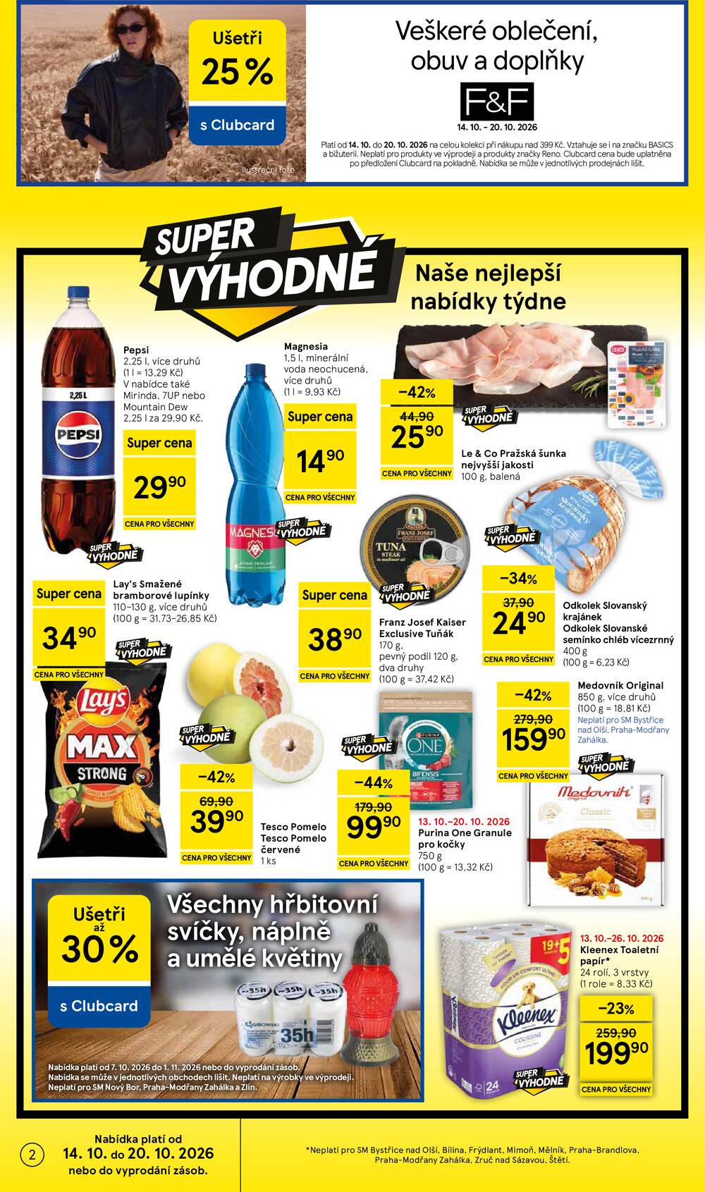 Leták Tesco - Tesco supermarkety od 14.10. do 20.10.2026 - strana 2 Leták Tesco - Tesco supermarkety od 14.10. do 20.10.2026 - strana 2