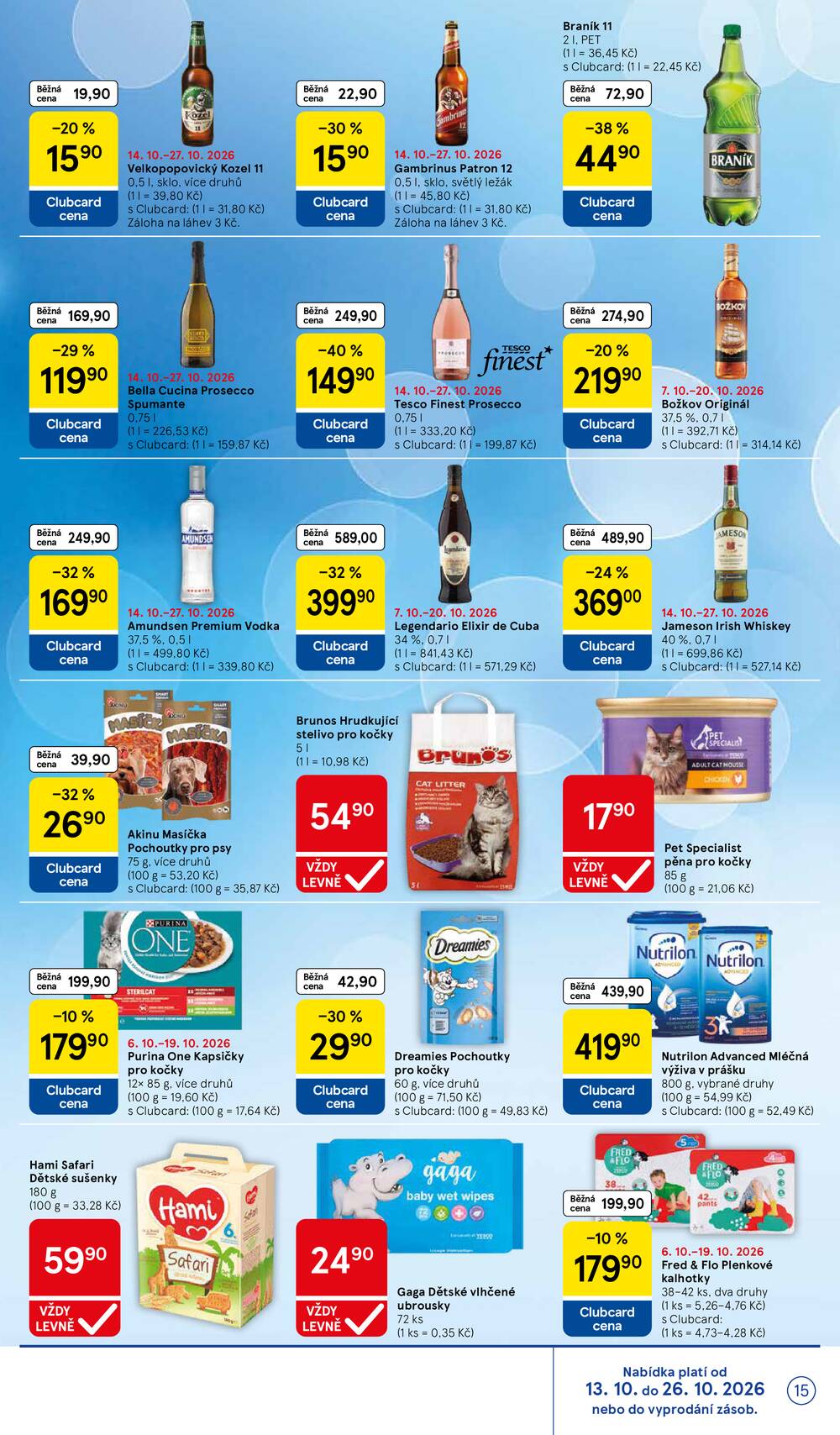 Leták Tesco - Tesco supermarkety od 14.10. do 20.10.2026 - strana 15 Leták Tesco - Tesco supermarkety od 14.10. do 20.10.2026 - strana 15