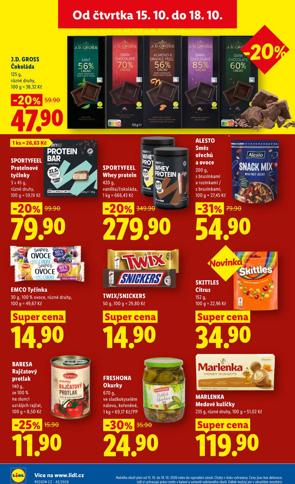 Lidl Čtvrtek od 15.10. do 18.10.2026
