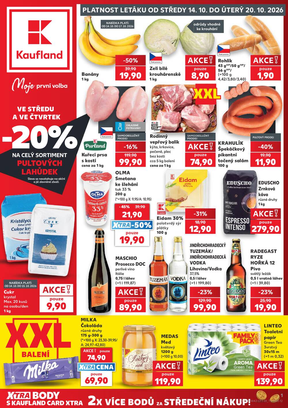 Leták Kaufland - Kaufland 14.10. - 20.10. - Kaufland - Praha 3 (Jarov) - strana 1