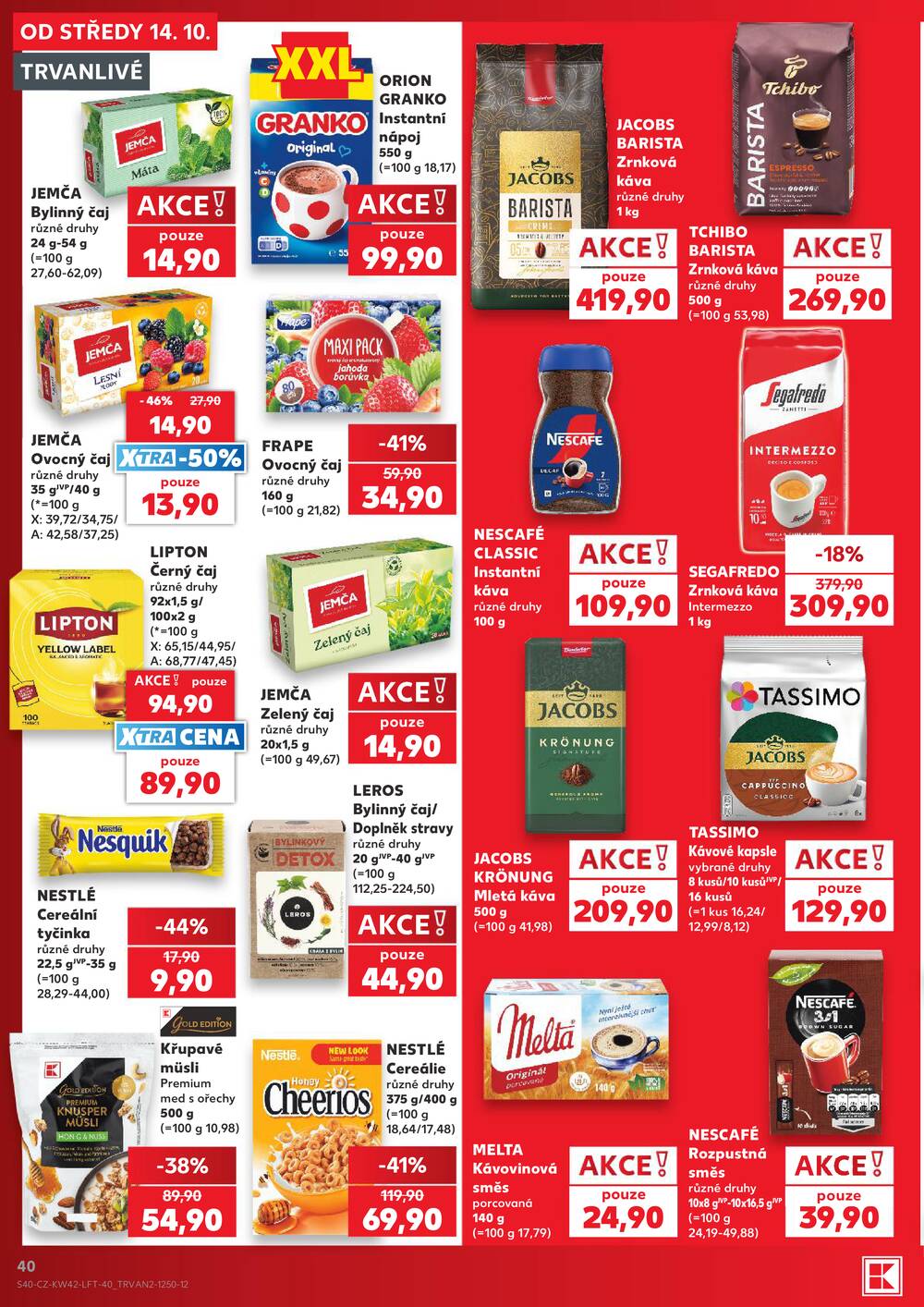 Leták Kaufland - Kaufland 14.10. - 20.10. - Kaufland - Ústí nad Labem (Všebořická) - strana 40 Leták Kaufland - Kaufland 14.10. - 20.10. - Kaufland - Ústí nad Labem (Všebořická) - strana 40