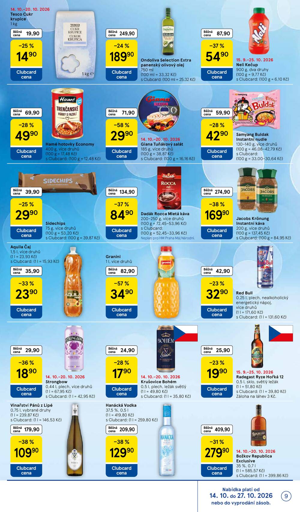 Tesco hypermarkety od 14.10. do 20.10.2026