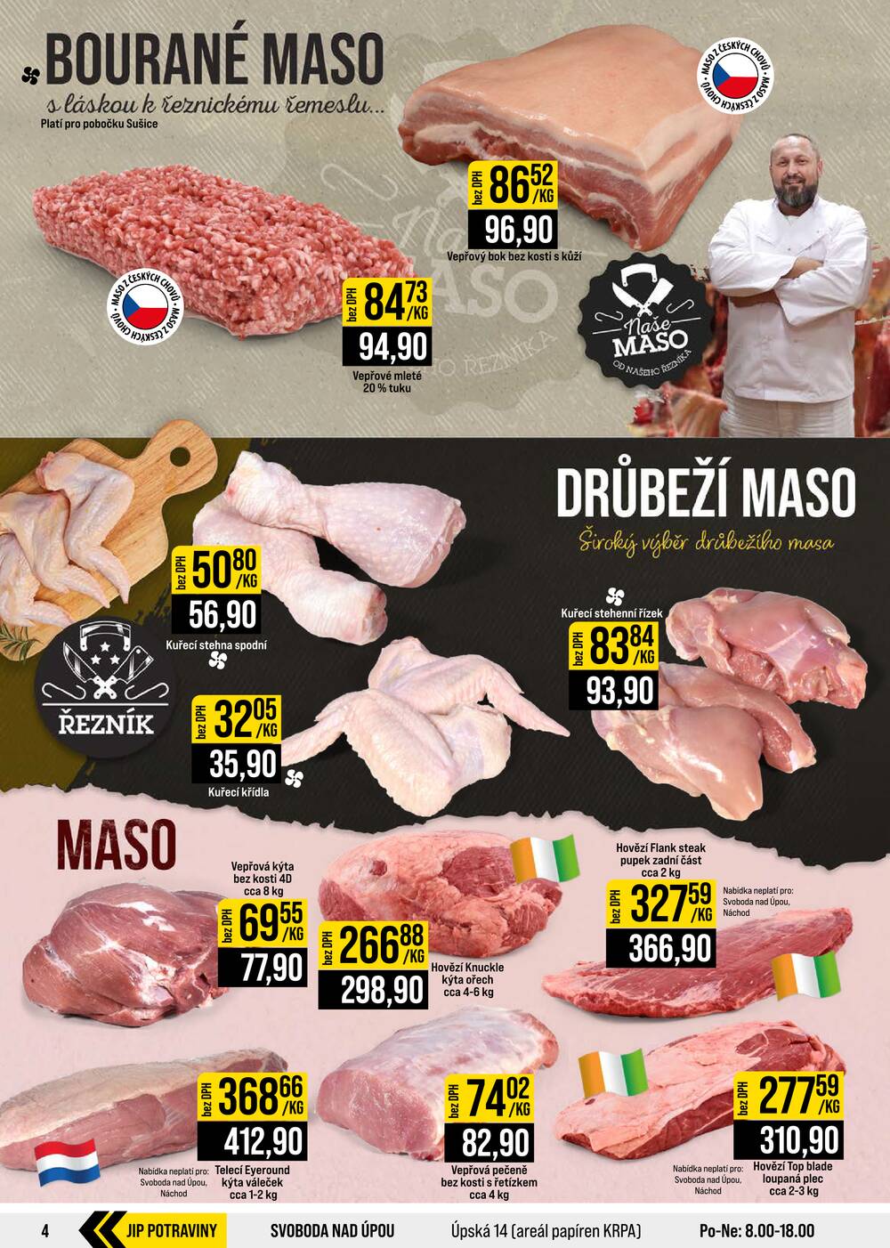 Leták JIP - JIP Cash & Carry České Budějovice, Most, Náchod, Polička, Sušice a Svoboda nad Úpou od 14.10. do 20.10.2026 - strana 4 Leták JIP - JIP Cash & Carry České Budějovice, Most, Náchod, Polička, Sušice a Svoboda nad Úpou od 14.10. do 20.10.2026 - strana 4