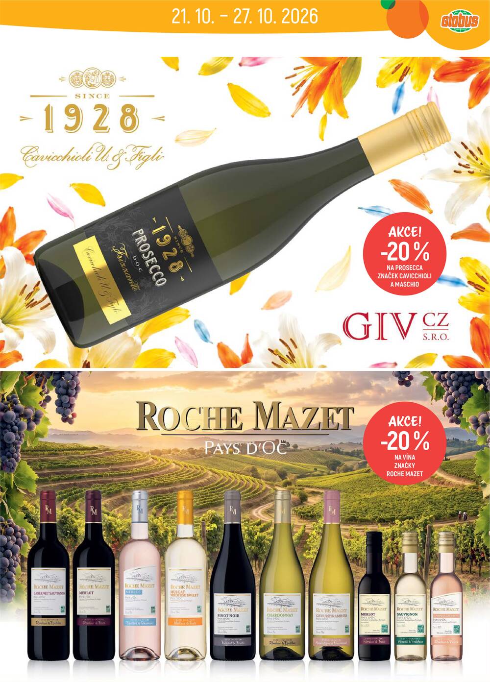 Akční leták Globus 21.10. - 27.10.2026 - Globus Opava