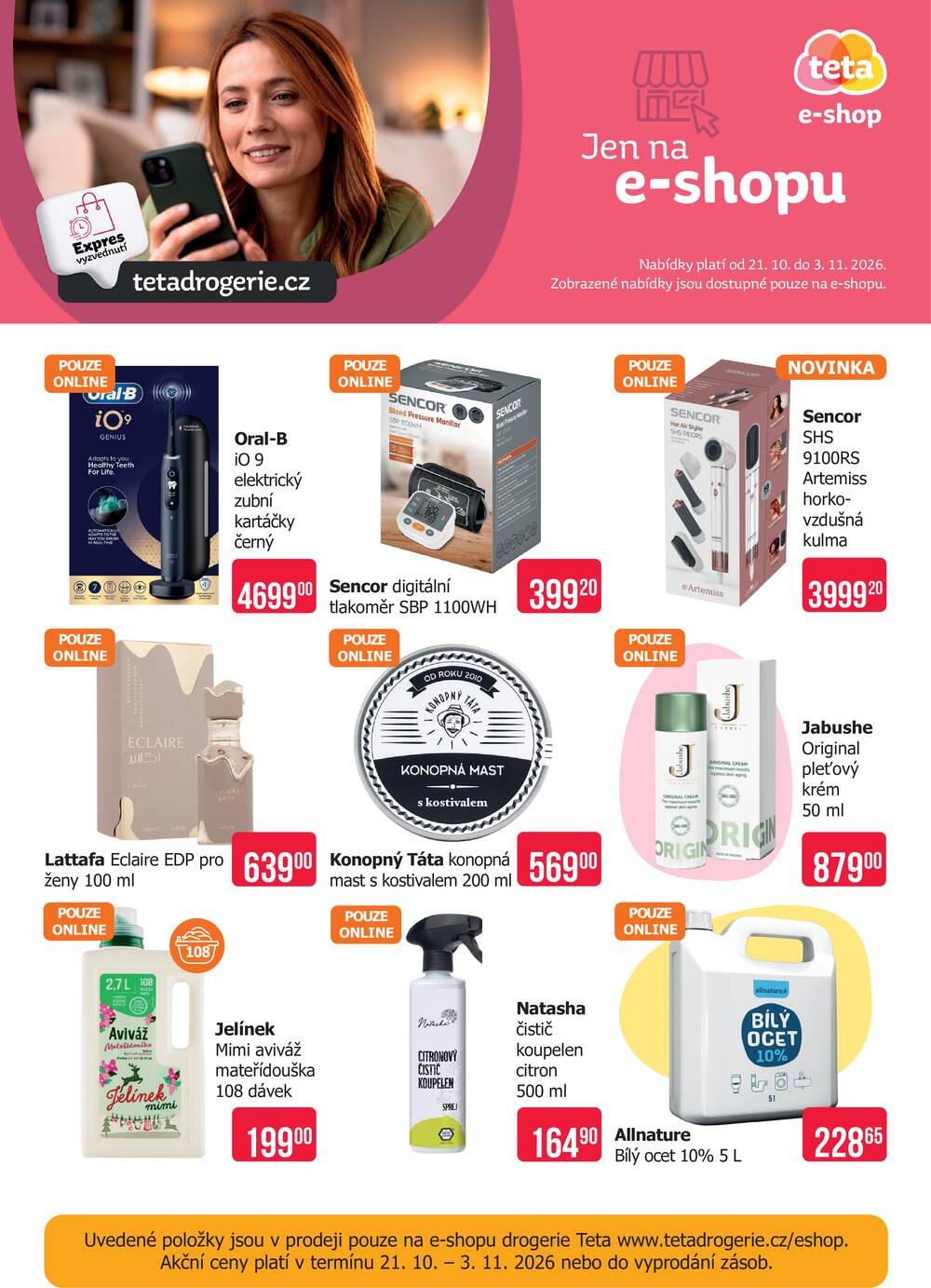 Leták Teta drogerie - Teta drogerie eshop od 20.10. do 3.11.2026 - strana 1 Leták Teta drogerie - Teta drogerie eshop od 20.10. do 3.11.2026 - strana 1