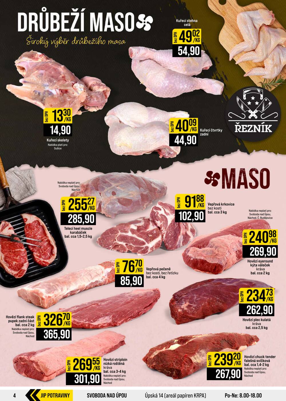 Leták JIP - JIP Cash & Carry České Budějovice, Most, Náchod, Polička, Sušice a Svoboda nad Úpou od 21.10. do 27.10.2026 - strana 4
