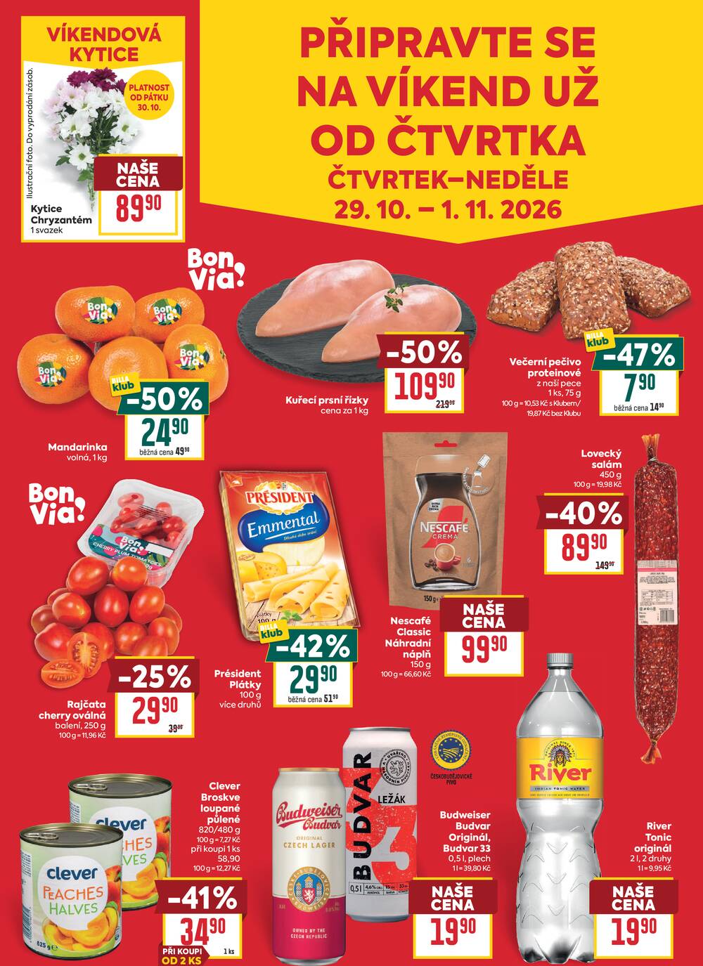 BILLA malý leták od 28.10. do 3.11.2026