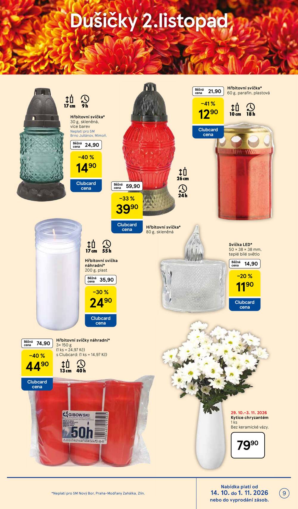 Tesco supermarkety od 29.10. do 3.11.2026
