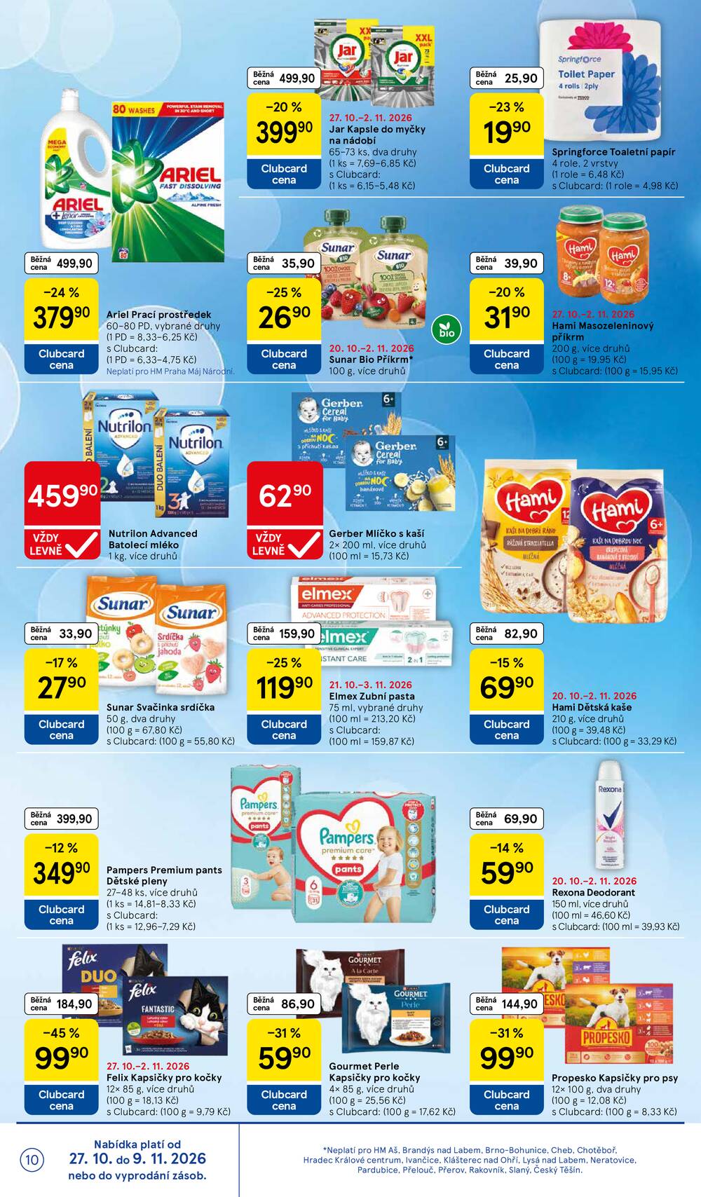 Tesco hypermarkety od 29.10. do 3.11.2026