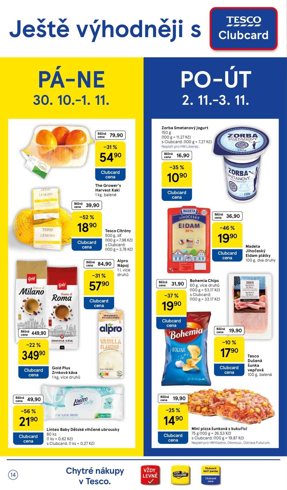 Tesco hypermarkety od 29.10. do 3.11.2026