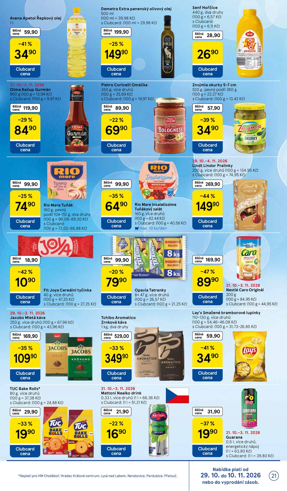 Tesco hypermarkety od 29.10. do 3.11.2026