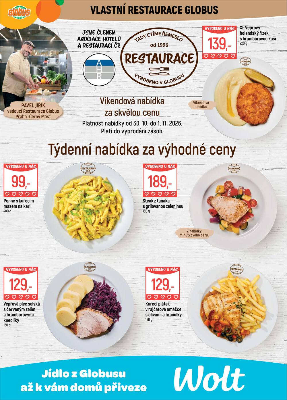 Akční leták Globus 27.10. - 3.11.2026 - Globus Praha - Centrum Černý Most