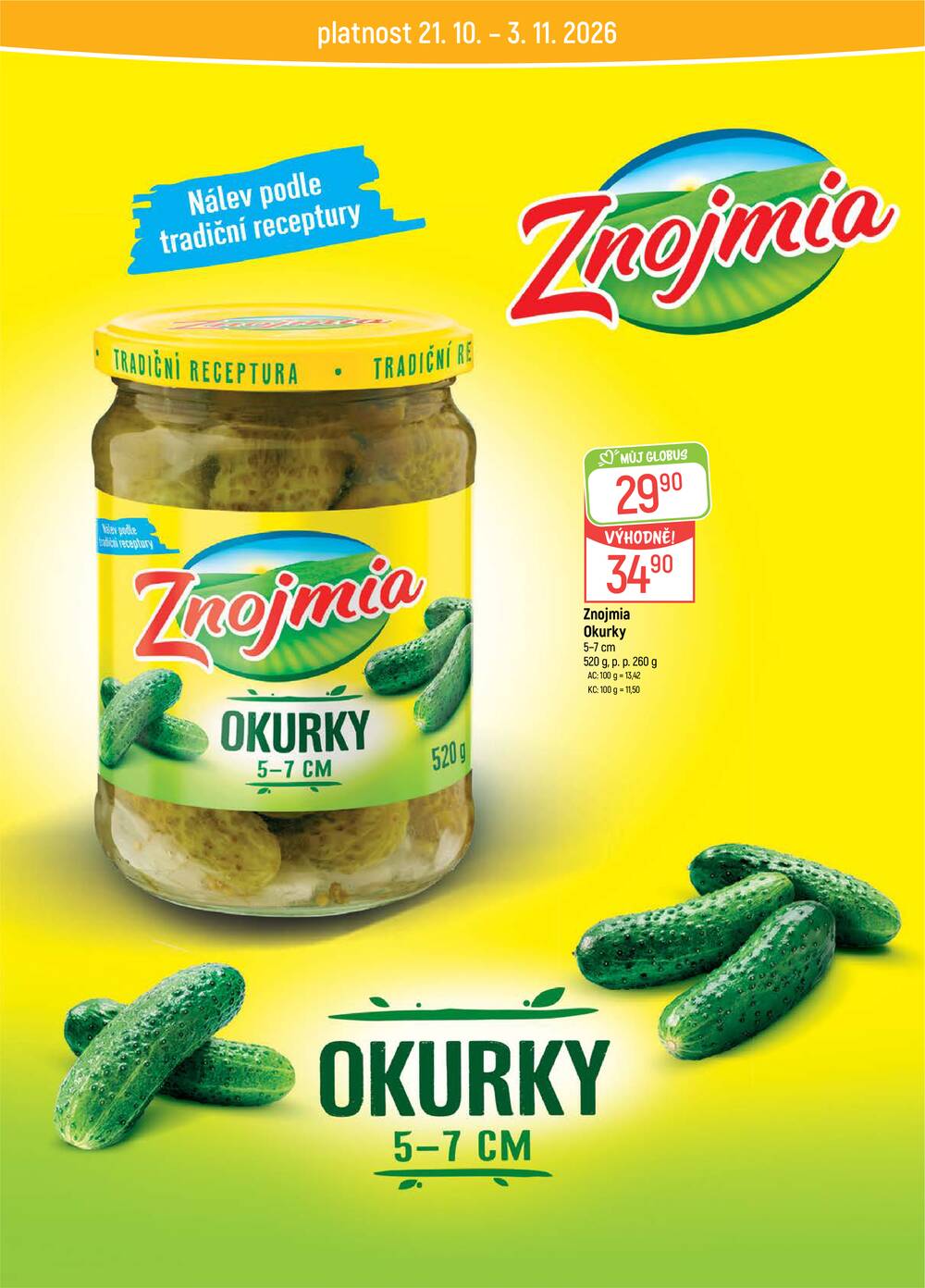 Akční leták Globus 27.10. - 3.11.2026 - Globus Praha - Centrum Černý Most