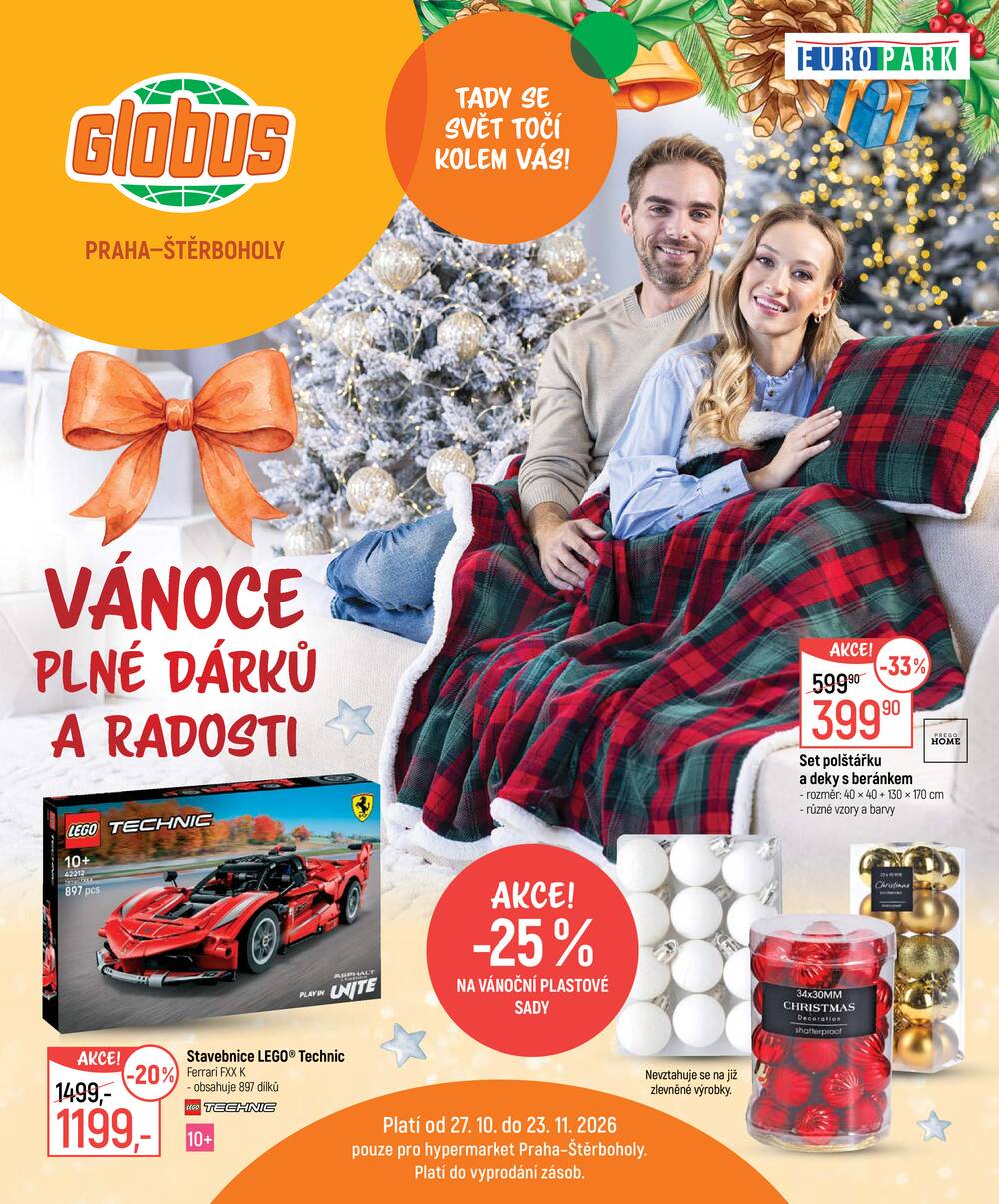 Akční leták Globus 27.10. - 23.11.2026 - Globus Praha - Štěrboholy