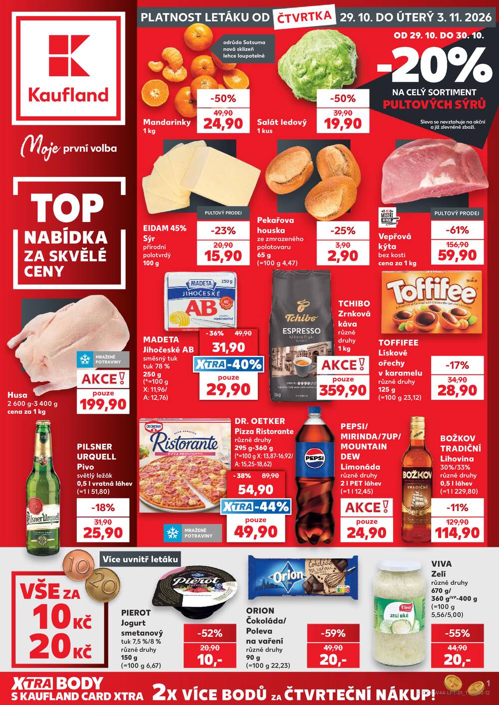 Leták Kaufland - Kaufland 29.10. - 3.11. - Kaufland - Čáslav - strana 1