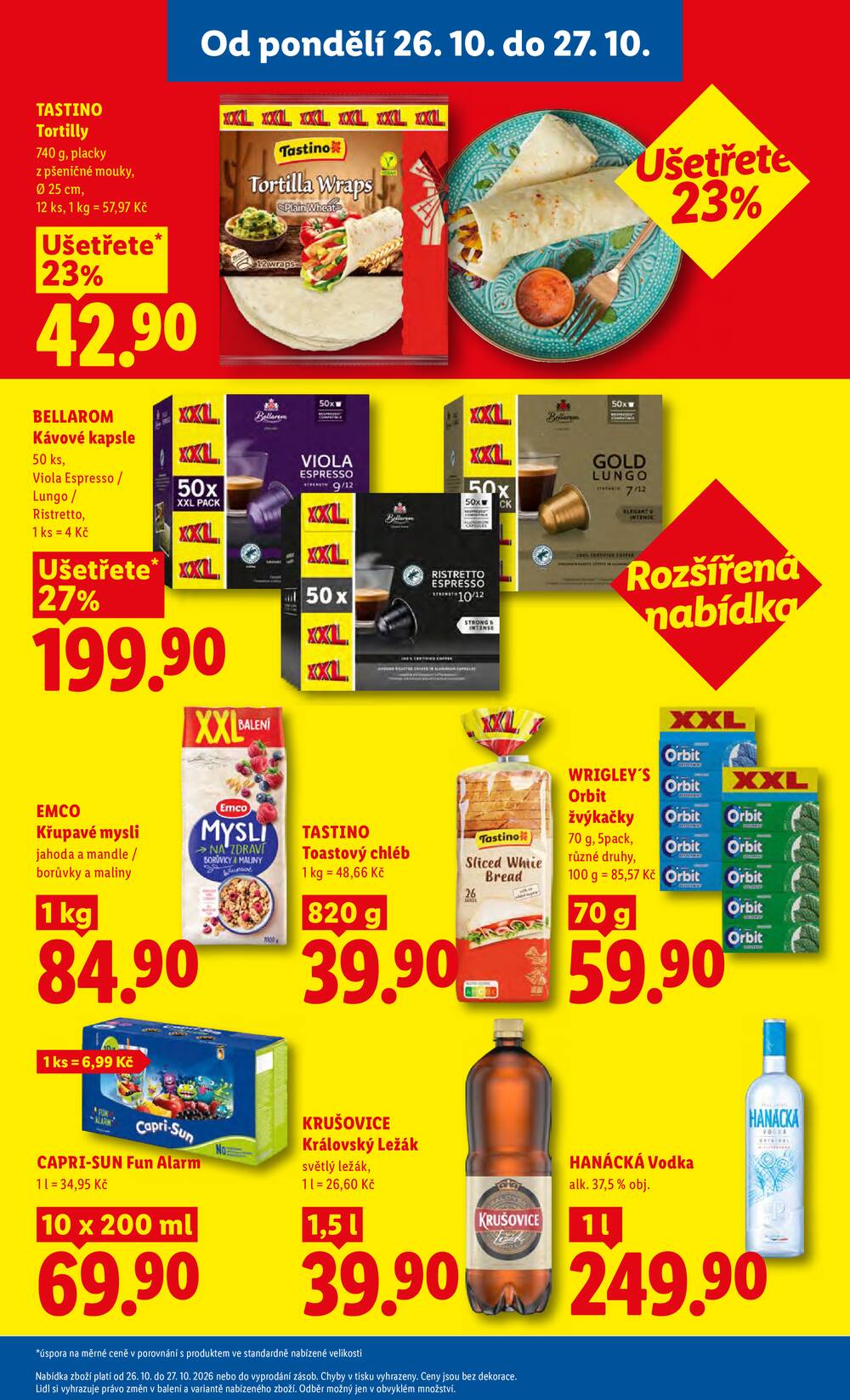 Lidl od 26.10. do 27.10.2026