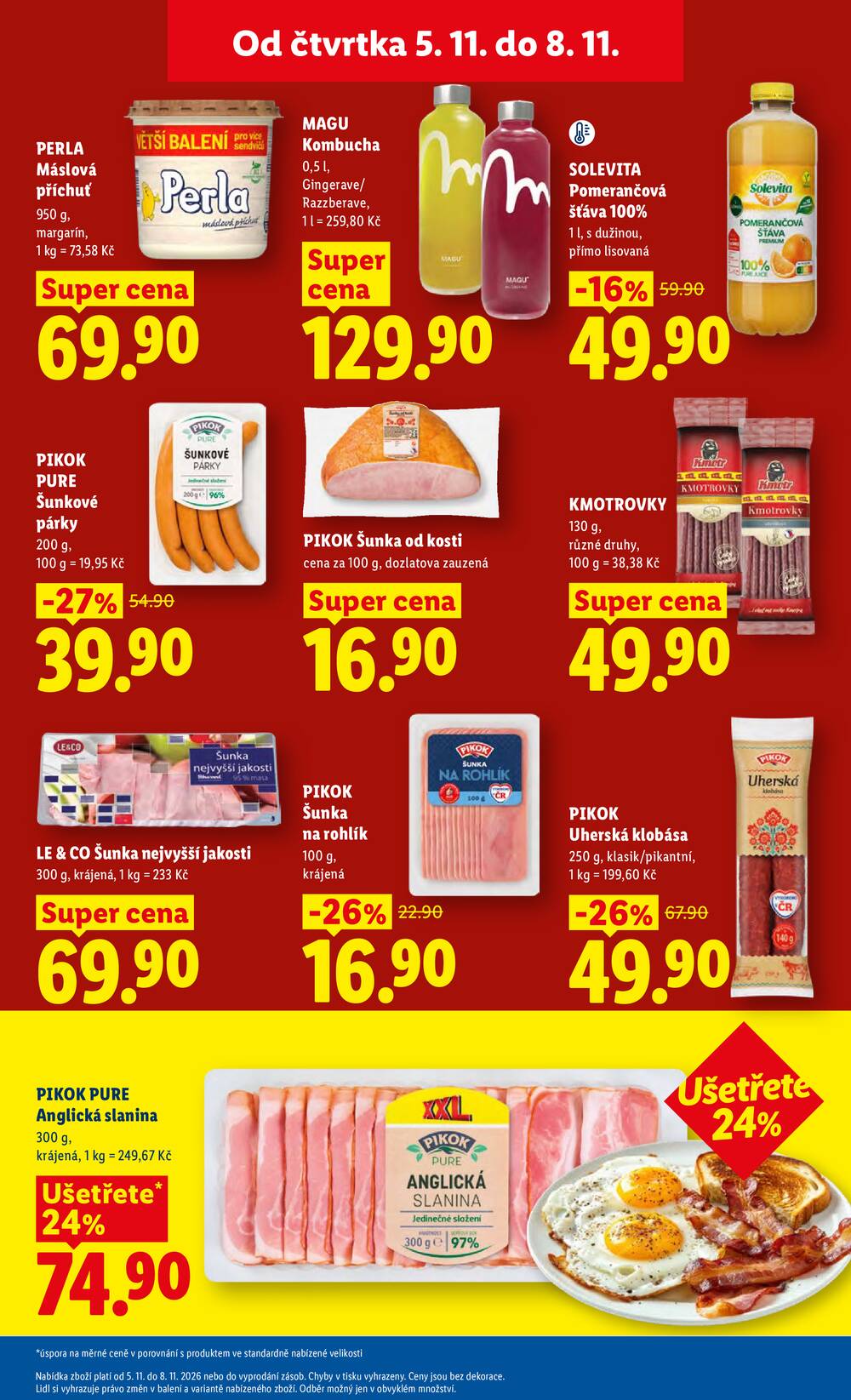 Lidl Čtvrtek od 5.11. do 8.11.2026