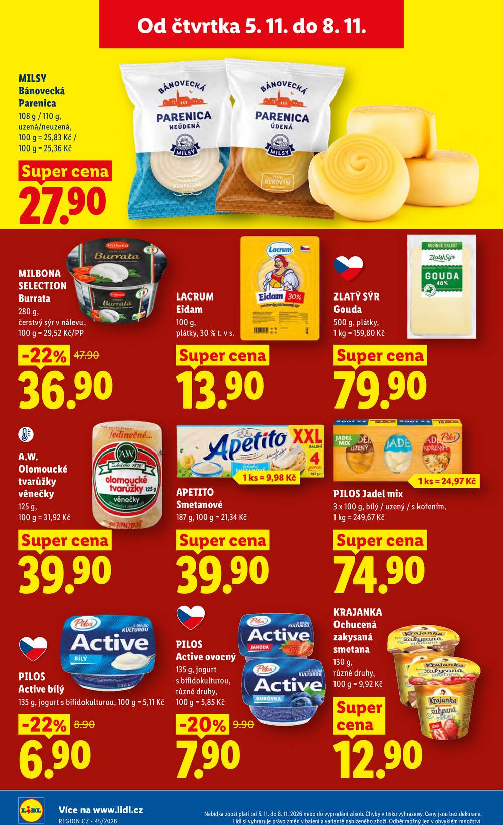 Lidl Čtvrtek od 5.11. do 8.11.2026