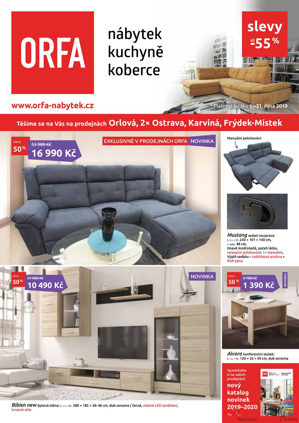 Leták Orfa Nábytek - Orfa Nábytek od 1.10. do 31.10.2019 - strana 1 Leták Orfa Nábytek - Orfa Nábytek od 1.10. do 31.10.2019 - strana 1