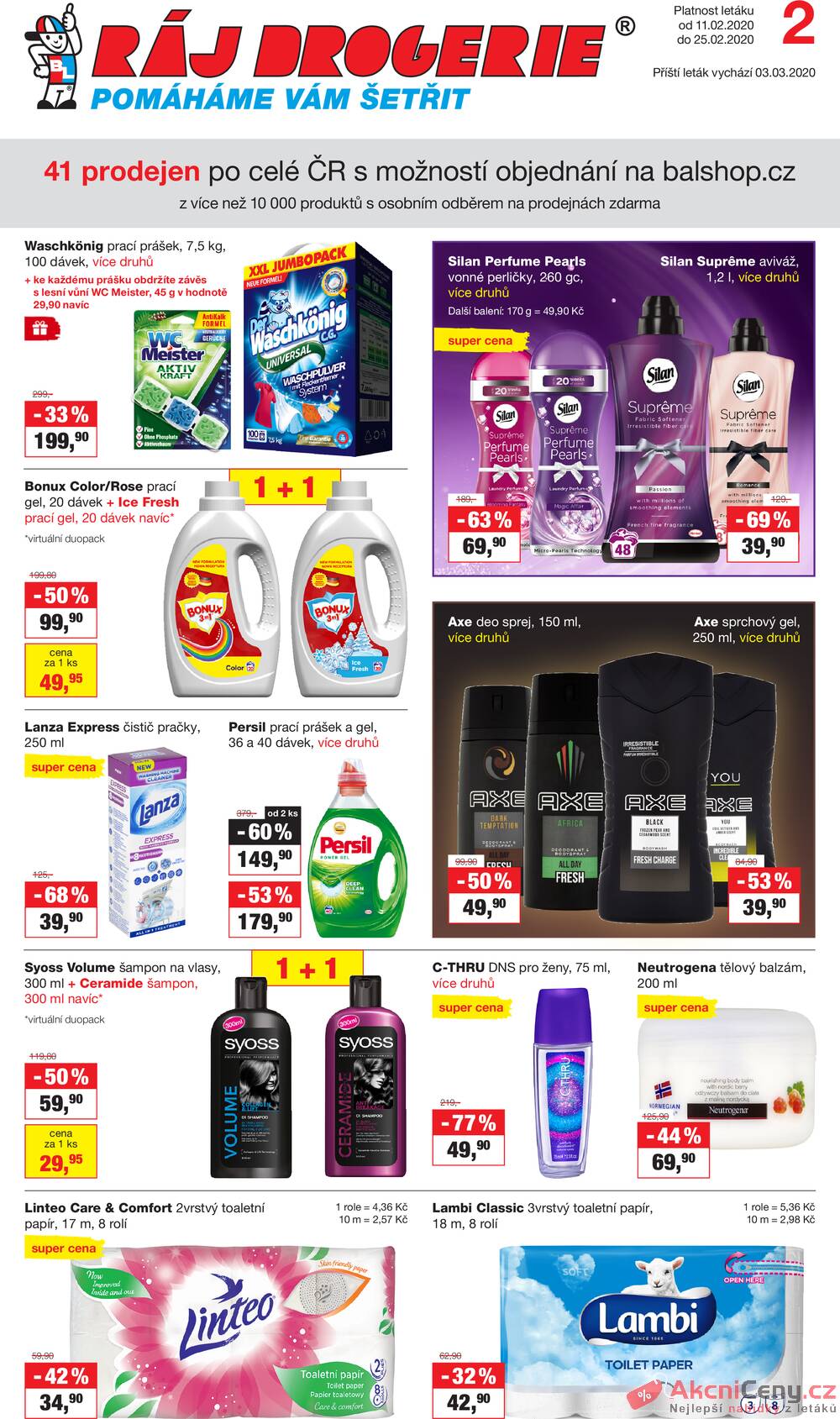 Leták Ráj drogerie - Ráj drogerie od 11.2. do 25.2.2020 - strana 1 Leták Ráj drogerie - Ráj drogerie od 11.2. do 25.2.2020 - strana 1
