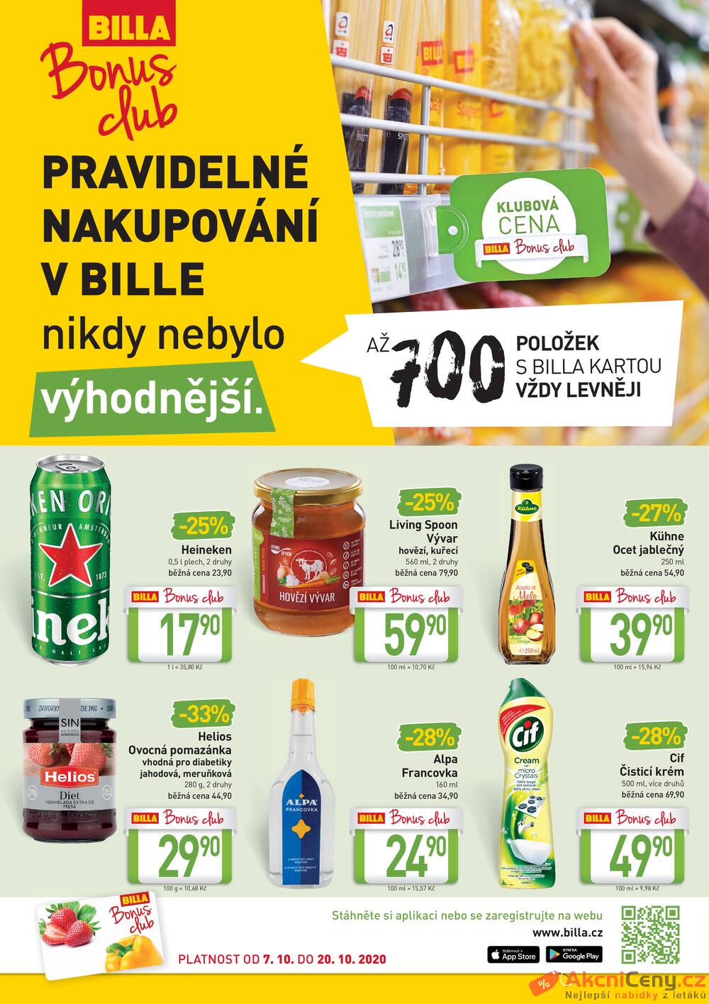 Leták Billa - Billa Bonus Club od 7.10. do 20.10.2020 - strana 1 Leták Billa - Billa Bonus Club od 7.10. do 20.10.2020 - strana 1