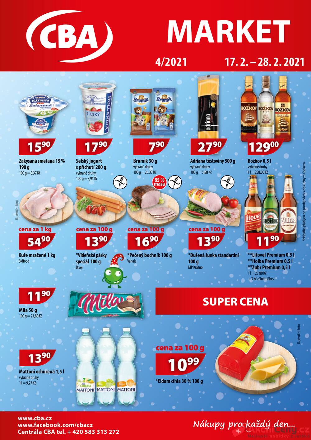 Leták CBA prodejní družstvo - CBA Market od 17.2. do 28.2.2021 - strana 1 Leták CBA prodejní družstvo - CBA Market od 17.2. do 28.2.2021 - strana 1