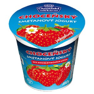 Choceňský smetanový jogurt s příchutí 150g, různé druhy