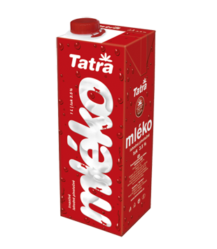 plnotučné trvanlivé mléko Tatra s uzávěrem 3,5 % (kvádr)