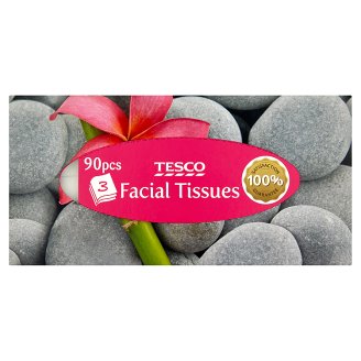Tesco Papírové kapesníky 3-vrstvé, box