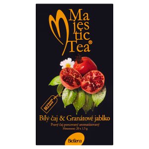 Biogena Majestic Tea Bílý čaj & Granátové jablko pravý čaj porcovaný aromatizovaný 20 x 1,5g