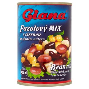 Giana Fazolový mix s cizrnou ve slaném nálevu 400g