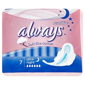 Always Sensitive Ultra night hygienické vložky 7 ks