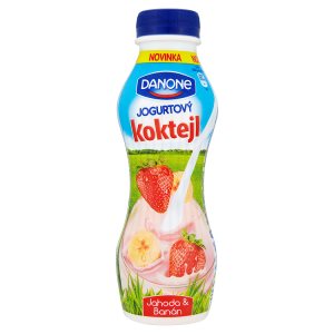 Danone Jogurtový koktejl jahoda & banán 320g