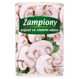 Žampiony krájené ve slaném nálevu 400g