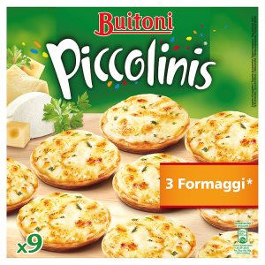Buitoni Piccolinis 3 Formaggi 9 hluboce zmrazených mini pizz 9 x 30g