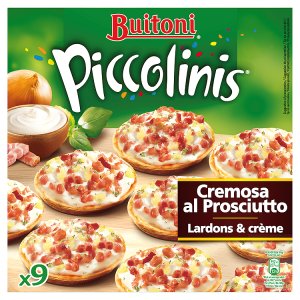 Buitoni Piccolinis cremosa al prosciutto 9 hluboce zmrazených mini pizz 9 x 30g