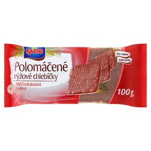Racio Polomáčené rýžové chlebíčky s mléčnokakaovou polevou 100g