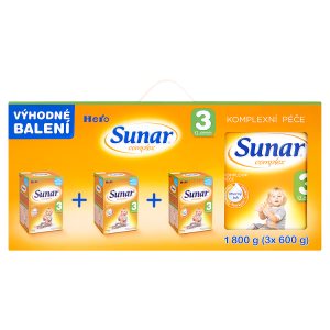 Sunar Complex 3 sušená mléčná výživa pro malé děti 3 x 600g