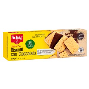 Schär Sušenky bez lepku polomáčené v hořké čokoládě 150g