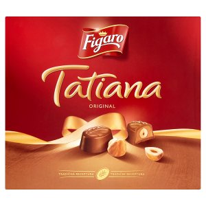 Figaro Tatiana Bonbony z mléčné čokolády s lískooříškovou náplní 194g