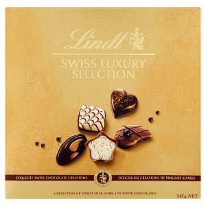 Lindt Kolekce plněných čokoládových bonbónů z mléčné a hořké švýcarské čokolády 145g