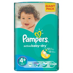 Pampers Active Baby Pleny 4+ Maxi+ 70 ks