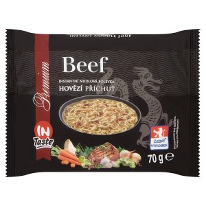 InTaste Premium Instantní nudlová polévka hovězí příchuť 70g