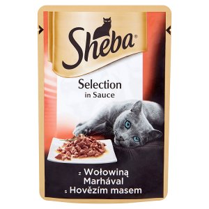 Sheba Selection in Sauce Kompletní krmivo pro dospělé kočky s hovězím masem 85g
