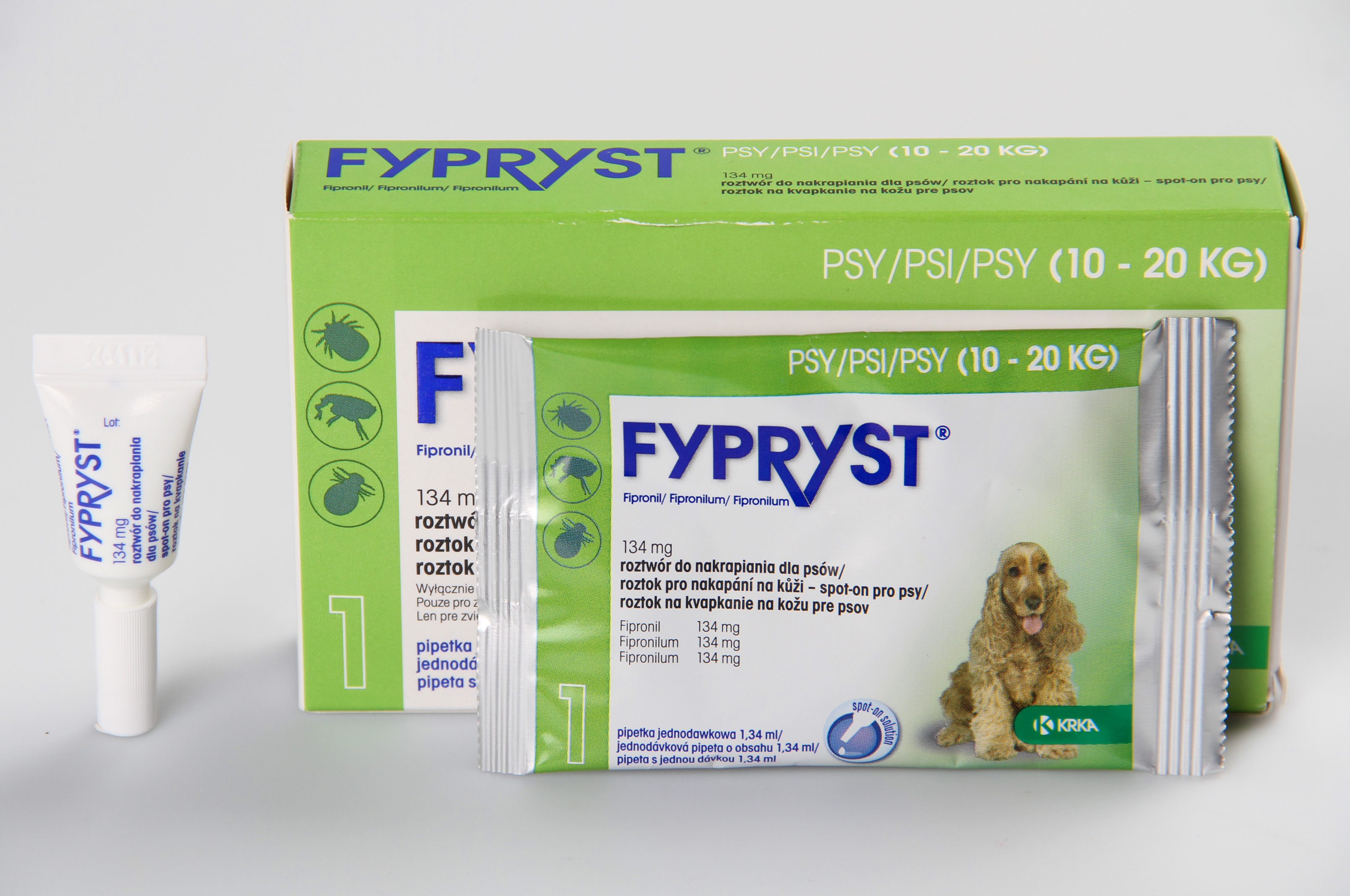 Fypryst, spot-on pro psy, rostok na kůži