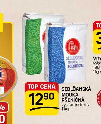 SEDLČANSKÁ MOUKA PŠENIČNÁ vybrané druhy 1 kg