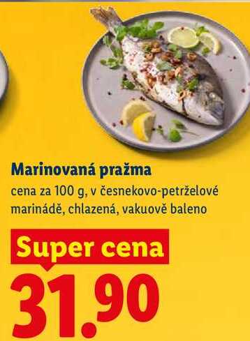 Marinovaná pražma, cena za 100 g 