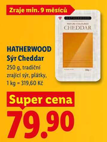 HATHERWOOD Sýr Cheddar, 250 g