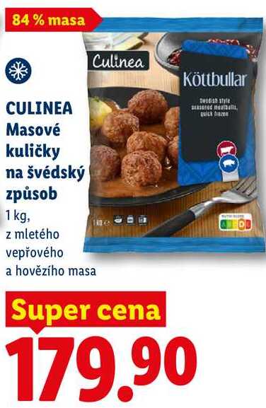 CULINEA Masové kuličky na švédský způsob, 1 kg